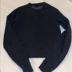 John Galt Cropped Crew Neck Sweatshirt